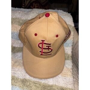 St Louis Cardinals Baseball Cap Budweiser Collaboration Tan Red Logo Embroidered